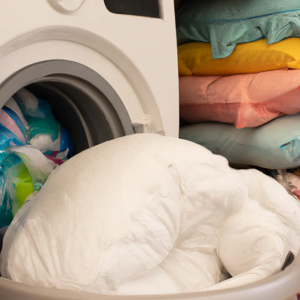 Pranie poduszek z pierza w pralce